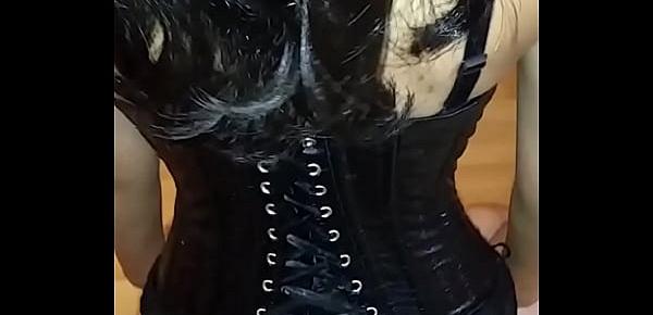  shy desi skinny on black corset does a Awkward Lap Dance - POV